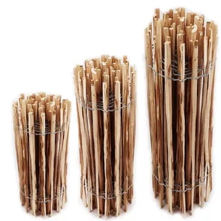 Aquagart 25m Staketenzaun 80cm hoch Lattenabstand 4-6cm Gartenzaun aus Haselnuss Holzzaun