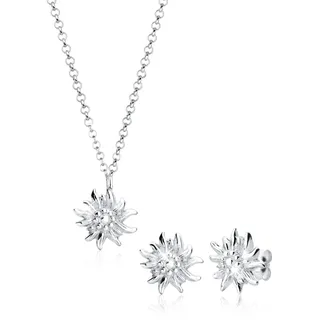 Elli Damen Echtschmuck Schmuckset Oktoberfest Edelweiss in 925 Silber"