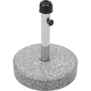 Sonnenschirmständer HWC-F92, Schirmständer Schirmhalter, Granit 24kg rund grau - Bunt