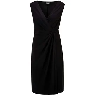 Abendkleid GOLDNER "Cocktailkleid mit Raffungen", Damen, Gr. 40, N-Gr, schwarz, Obermaterial: 95% Polyester PES. 5% Elasthan EL., festlich, V-Ausschnitt, Ohne Arm, Kleider Abendkleid, Knöpfe