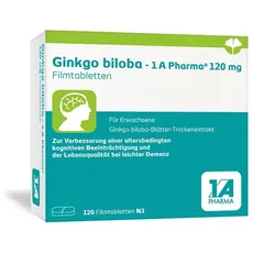 Bild Ginkgo Biloba-1a Pharma 120 mg Filmtabletten