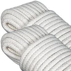 GF Home - Seil - Leine zum Aufhängen der Wäsche - Festmacherleine, Allzweckseil, Strick, Leine, Flechtleine - Baumwolle - Jede Leine 10 Meter Lang - 6 mm - Set von 2