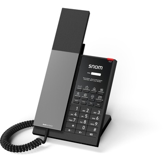 Snom HD350W Hospitality Telefon mit WiFi - Festnetztelefon, Große Optische Rufanzeige, Kurzwahltasten, Keine Datenspeicherung, Telefonkabel - Ideal Für Gästezimmer