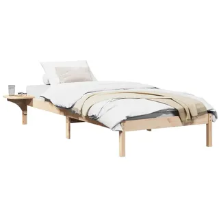 vidaXL Bettrahmen Natur 80 x 200 cm Massives Kiefernholz - Braun