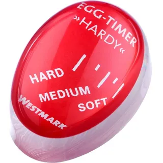 Westmark Egg Timer Hardy – praktische Eieruhr zum Mitkochen im Wasser, Timer zum Kochen von harten und weichen Eiern, einfache Hilfe für idealen Härtegrad – Polyresin