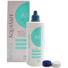 Wöhlk Aquasafe Kombilösung 360 ml für weiche Kontaktlinsen mit Linsenbehälter