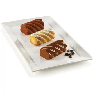 Silikomart | Silikonform für SWING Monoportionen, Antihaft, 6 Kavitäten, 10er Pack Kuchenformen, 80 x 45 h 35 mm Volumen 6 x 95 ml Tot. 570 ml