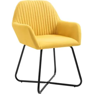 vidaXL Esszimmerstühle 2 Stk. Gelb Stoff - Gelb