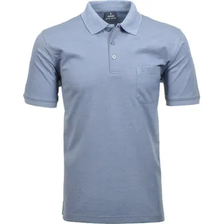 Größe XL Ragman Herren Poloshirt Softknit kurzarm marine-meliert 540391 - Blau
