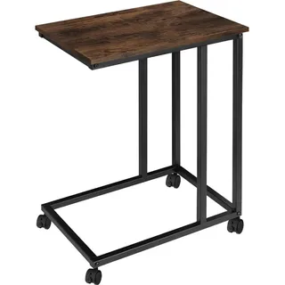tectake Beistelltisch Luton, 48 x 35 x 70 cm, Industrial Holz dunkel, rustikal , Rostfarben , Beton Optik , 35x70x48 cm , Wohnzimmer, Wohnzimmertische, Beistelltische
