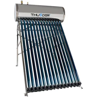THUNDER Vakuumröhren Solarkollektor Heat Pipe 150 l 15 Röhren Solar Warmwasserbereiter Edelstahl SUS304 Warmwasserspeicher Solarsystem