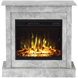 Aflamo LED Elektrokamin | Vigo | mit Heizfunktion | Beton