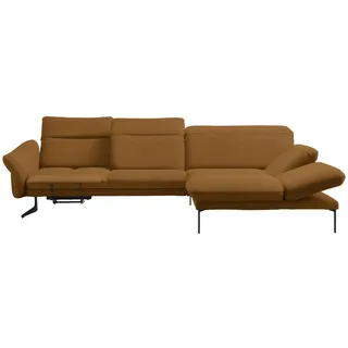 Himolla Ecksofa , Hellbraun , Leder , Echtleder , Longlife-Leder, Dickleder , Ottomane rechts, L-Form , 299x203 cm , Blauer Engel, Goldenes M, Emas , Typenauswahl, Lederauswahl, Stoffauswahl, Sitzqualitäten, Hocker erhältlich, Rücken echt, individuell planbar , Wohnzimmer, Sofas & Couches, Wohnlandschaften, Ecksofas