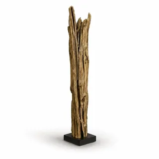 Exotischerleben - ALMA Stehlampe aus Teakholz, handgefertigt, 180 cm | Prämie Stehlampe aus massivem Teakholz, 180 cm hoch, mit E27-Fassung und integrierter, unsichtbarer Kabelführung.