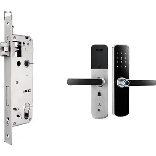Elektronisches Schloss, Biometrischer Zugang, Bluetooth-Steuerung, silber 3585