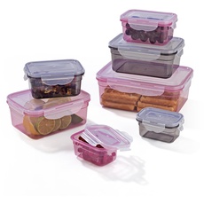 Bild Frischhaltedosen mit Deckel klick-it 7-Dosen-Set | Aufbewahrungsbox für Meal Prep | Luftdichte, auslaufsichere & stapelbare Vorratsdosen mit Deckel | BPA-frei