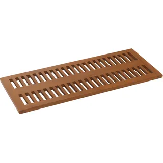 Teak-Badematte HWC-M86, Duschmatte Badvorleger, hochwertiges B-Grade-Teak (Kernholz, 20-30 Jahre), 3x40x100cm