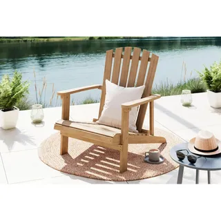 Ambia Garden Garten-Relaxsessel , Akaziefarben , Holz , Akazie , vollmassiv , 67x74x85 cm , inklusive Armlehnen , Gartenmöbel, Gartenliegen, Liegestühle