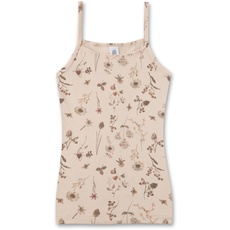 Sanetta Mädchen-Unterhemd Rosa | Hochwertiges und nachhaltiges Unterhemd für Mädchen aus Bio-Baumwolle. Unterhemd mit Spaghettiträgern und floralem Print | Unterwäsche für Mädchen