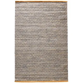 Linea Natura Handwebteppich , Currygelb , Textil , Abstraktes , rechteckig , 130x190 cm , schmutzabweisend , Teppiche und Böden, Teppiche, Webteppiche