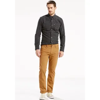 Straight-Jeans LEVI'S "513 Slim Straigt", Herren, Gr. 36, Länge 34, braun (caraway, bull denim), Denim/Jeans, Obermaterial: 99% Baumwolle, 1% Elasthan, slim fit, Jeans Straight-Jeans