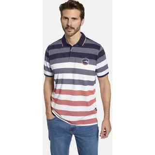 Poloshirt BABISTA "Poloshirt VISTELLO", Herren, Gr. M, blau (dunkelblau gestreift), Obermaterial: 62% Baumwolle CO. 38% Polyester COOLMAX PES(Coolmax)., Shirts Poloshirt