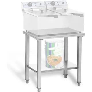 Royal Catering Untergestell für Fritteuse > 62 x 42 cm - - Silber