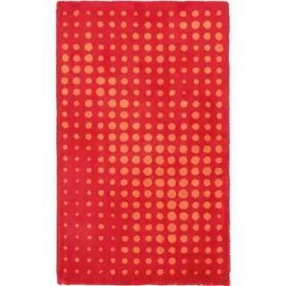 Badematte EGERIA "DOT" Gr. 4, rot (rot, orange), H:10mm, Baumwolle, Badematten, Badematte