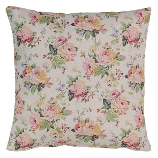 BigBuy Home Kissen Blumen 45 x 45 cm