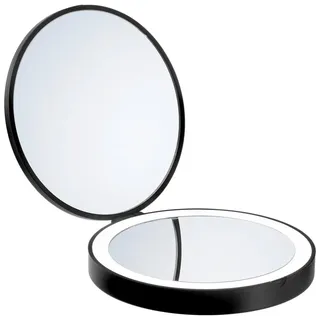 Smedbo Schminkspiegel , Schwarz , Kunststoff , rund , Spiegel, Schminkspiegel