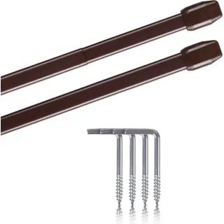 Vitragestangen braun - dunkelbraun 40 - 60 cm - Braun