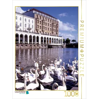 CALVENDO Puzzle Hamburgs Alsterschwäne 1000 Teile Puzzle hoch | Lege-Größe cm Foto-Puzzle für glückliche Stunden