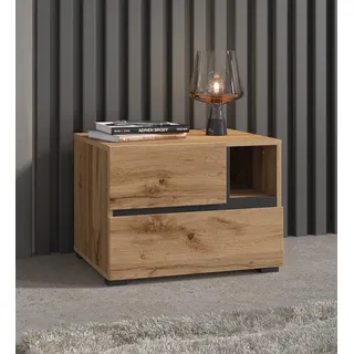 OTTO home Nachtschrank Cross 55 x 40 x 40 cm Braun