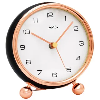 AMS - 01-5195 - Stiluhr - Tischuhr - Schwarz, Gold
