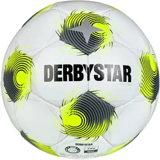 derbystar Brillant TT AG Kunstrasen Fußball Trainingsball weiß/gelb/grau 5