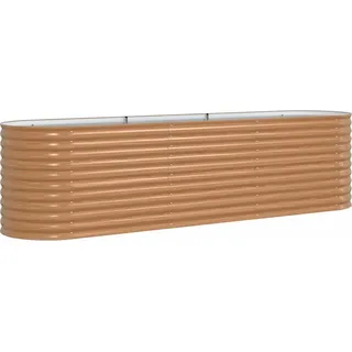 vidaXL Hochbeet Braun 320 x 80 x 81 cm Stahl - Braun