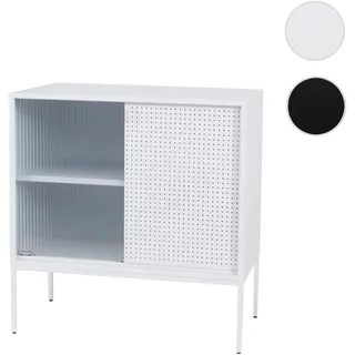Kommode HWC-O90, Schrank Sideboard Highboard, Industrial Staufächer Schiebetüren Metall 85x80x45cm ~