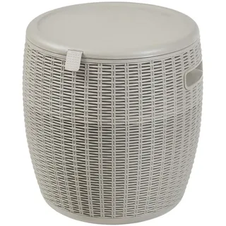 casa.pro Kühlbox-Hocker Avetrana 44xØ40 cm Hellbraun