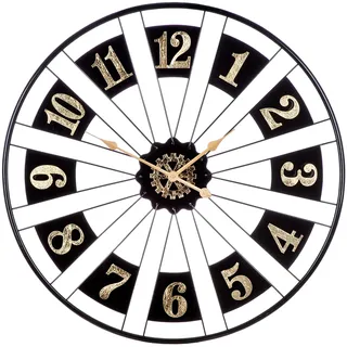 Casablanca by Gilde Wanduhr Passage schwarz, Gold, Metall, 4.5 cm, Dekoration, Uhren, Wanduhren,