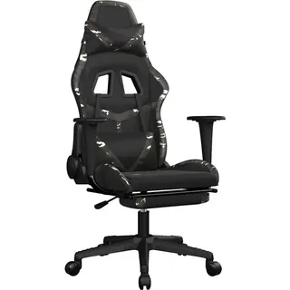 vidaXL Gamingstuhl Modell 1 mit Massage Fußstütze Schwarz