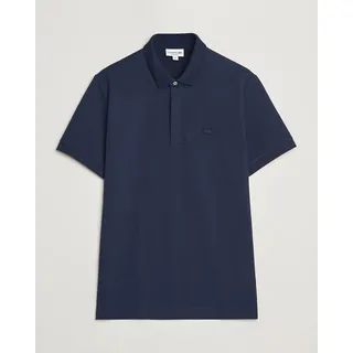 Lacoste Herren Poloshirt mit geripptem Kragen, Blau XXL - Blau