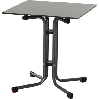 Siena Garden Sola Klapptisch 65 x 65 x 71 cm Grau/Anthrazit