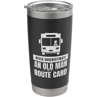 Rentner Route Depot Frühschicht Fahrplan Busfahrer Doppelwandiger Edelstahl-Thermobecher