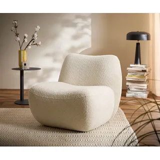 Loungesessel Zena 75x85 cm Bouclé Weiß