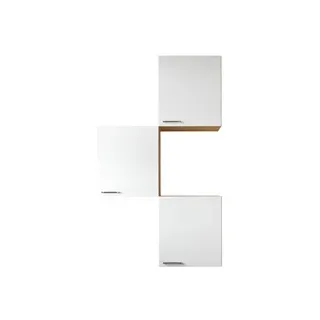 Respekta Hängeschrank Merle 100 x 168,3 x 34,6 cm Weiß/Eichefarben