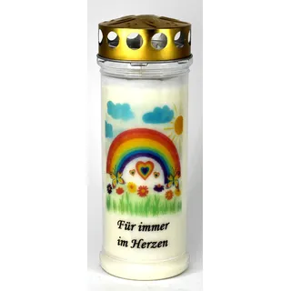 Kerzen Junglas - Grabkerze für Sternenkind, 7 Tage Brenndauer (3949) Grablicht mit Spruch und Motiv, Wetterfester Grabschmuck (12 Stück)