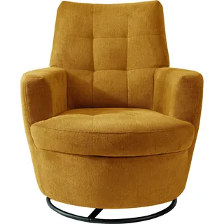 Alina Drehsessel Yuri Polyester 80 x 93 x 92 cm Gelb mit Hocker