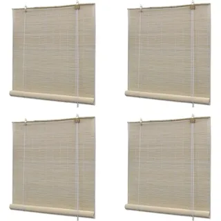Möbel Bambusrollos Natur 4 Stk. 120x160 cm - Rollos 278743 - Beige