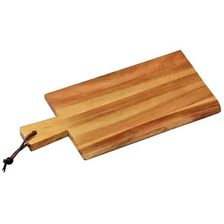 KESPER | Schneidbrett mit Griff, Material: Akazienholz, Maße: 35 x 18 x 1,5 cm, Farbe: Braun, Natur | 28191