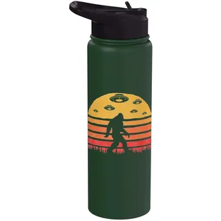 Bigfoot UFO Abduction - Vintage BELIEVE Retro Stainless Steel Insulated Water Bottle